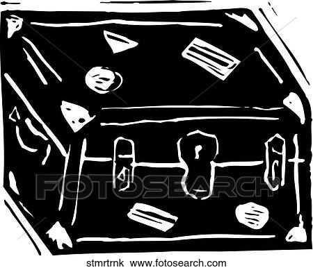 Steamer Trunk View Large Clip Art Graphic Clipart - Steamer Trunk. Fotosearch