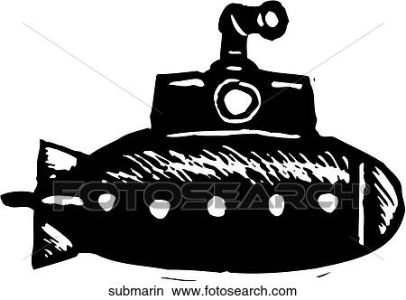 Submarine View Large Clip Art Graphic Clipart - Submarine. Fotosearch