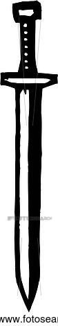 Sword View Large Clip Art Graphic Clipart - Sword. Fotosearch