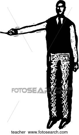 Teacher View Large Clip Art Graphic Clipart - Teacher. Fotosearch