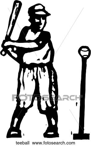 Tee Ball View Large Clip Art Graphic Clipart - Tee Ball. Fotosearch