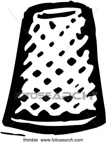 Thimble View Large Clip Art Graphic Clipart - Thimble. Fotosearch