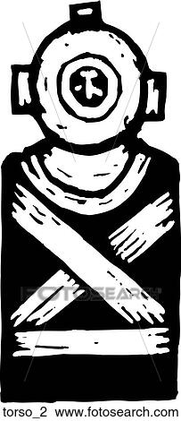 Torso 2 View Large Clip Art Graphic Clipart - Torso 2. Fotosearch