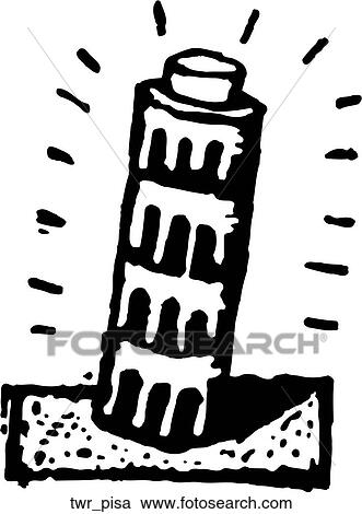 Clipart - Tower of Pisa. Fotosearch