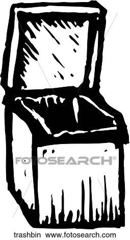 Clipart - Trash Bin. Fotosearch