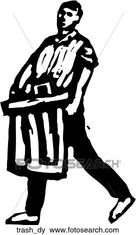 Trash Day View Large Clip Art Graphic Clip Art - Trash Day. Fotosearch