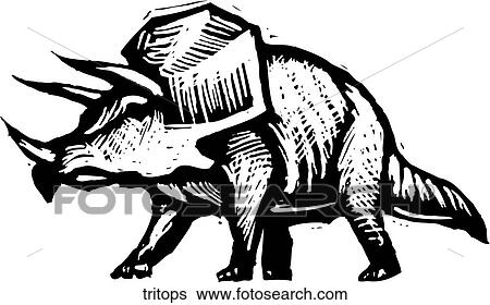 Triceratops View Large Clip Art Graphic Clip Art - Triceratops. Fotosearch