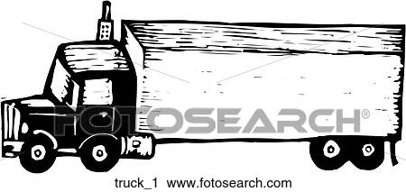 Truck 1 View Large Clip Art Graphic Clipart - Truck 1. Fotosearch