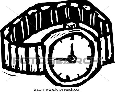 Watch View Large Clip Art Graphic Clipart - Watch. Fotosearch