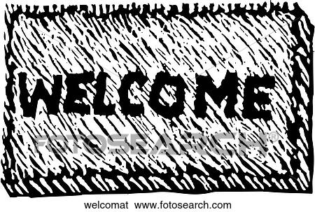Welcome Mat Clip Art Welcomat Clip Art Welcome Mat Fotosearch Search Clipart Ilration Posters Drawings