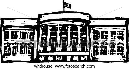 White House View Large Clip Art Graphic Clipart - White House. Fotosearch