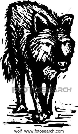 Wolf View Large Clip Art Graphic Clipart - Wolf. Fotosearch