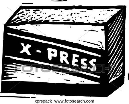 Clipart - X-Press Package. Fotosearch