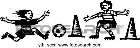 Clipart - Youth Soccer. Fotosearch