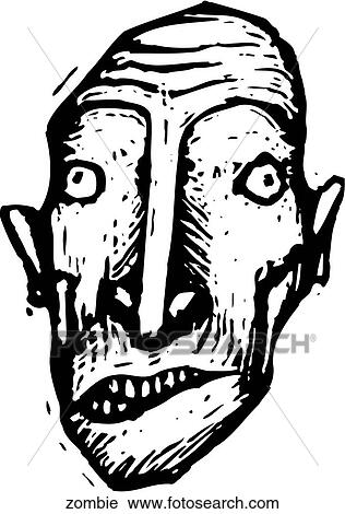 Zombie View Large Clip Art Graphic Clipart - Zombie. Fotosearch