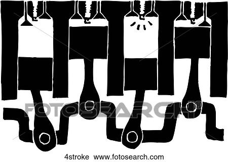 Clipart - 4-stroke Engine. Fotosearch
