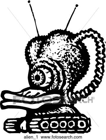 Alien 1 View Large Clip Art Graphic Clipart - Alien 1. Fotosearch