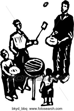 Clipart - Backyard BBQ. Fotosearch