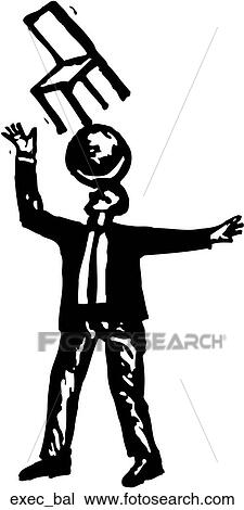 Balancing Exec View Large Clip Art Graphic Clipart - Balancing Exec. Fotosearch