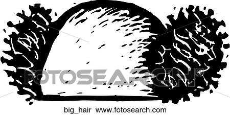 Big Hair View Large Clip Art Graphic Clipart - Big Hair. Fotosearch