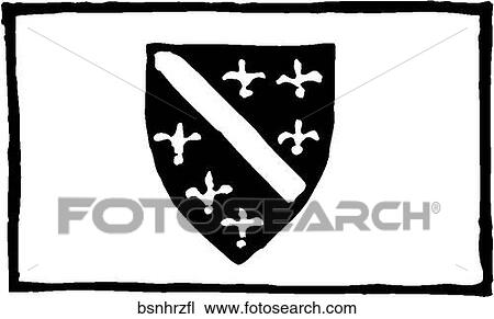 Bosnia Herzegovina Flag View Large Clip Art Graphic Clipart - Bosnia Herzegovina Flag. Fotosearch