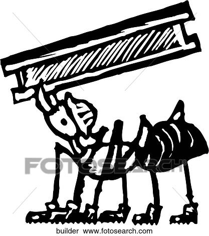 Clipart - Builder. Fotosearch