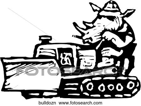 Clipart - Bulldozin'. Fotosearch