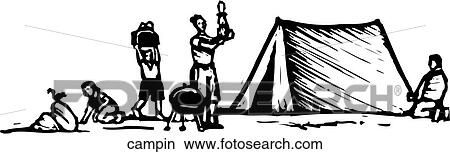 Clipart - Campin'. Fotosearch
