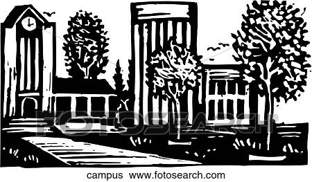 Campus View Large Clip Art Graphic Clip Art - Campus. Fotosearch