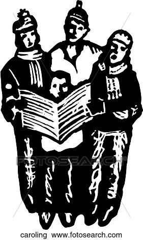Clipart - Caroling. Fotosearch