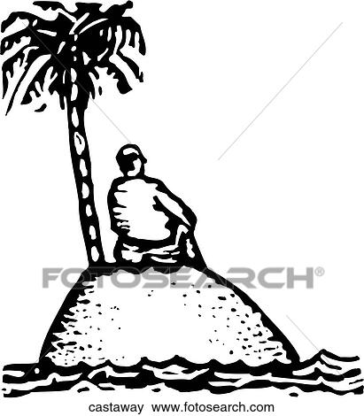 Castaway View Large Clip Art Graphic Clip Art - Castaway. Fotosearch