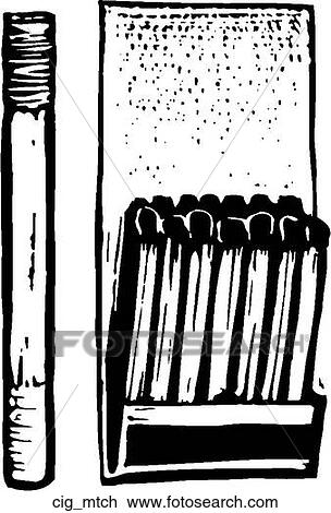 Cig and Matches View Large Clip Art Graphic Clipart - Cig and Matches. Fotosearch