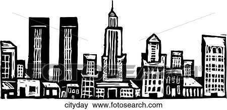 City Day View Large Clip Art Graphic Clip Art - City Day. Fotosearch