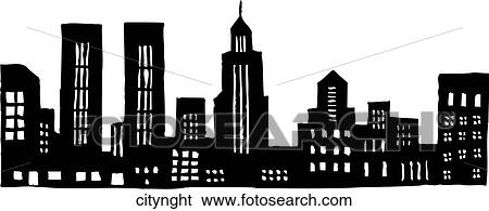 City Night View Large Clip Art Graphic Clip Art - City Night. Fotosearch