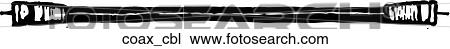 Coaxial Cable View Large Clip Art Graphic Clipart - Coaxial Cable. Fotosearch