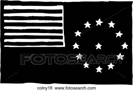 Clipart - Colony 1 Flag. Fotosearch