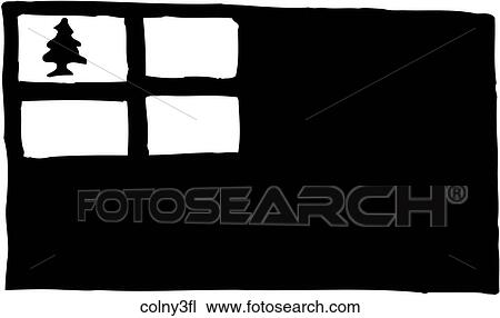 Colony 3 Flag View Large Clip Art Graphic Clipart - Colony 3 Flag. Fotosearch
