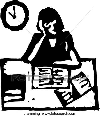 Cramming View Large Clip Art Graphic Clipart - Cramming. Fotosearch
