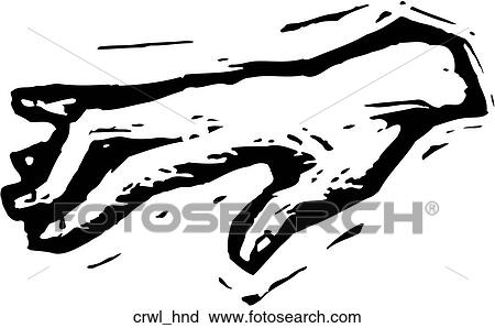 Crawling Hand View Large Clip Art Graphic Clipart - Crawling Hand. Fotosearch
