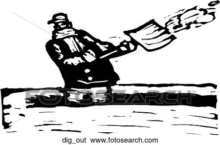 Digging Out View Large Clip Art Graphic Clip Art - Digging Out. Fotosearch