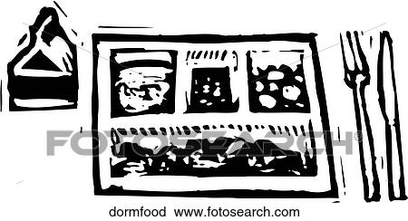 Dorm Food View Large Clip Art Graphic Clipart - Dorm Food. Fotosearch