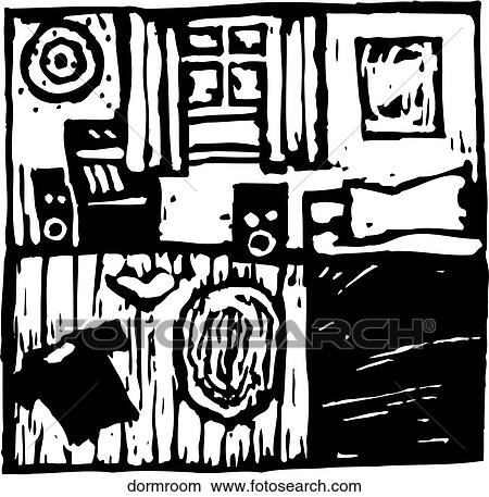 Clipart - Dorm Room. Fotosearch