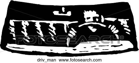 Clipart - Driving Man. Fotosearch