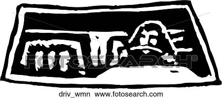 Clipart - Driving Woman. Fotosearch