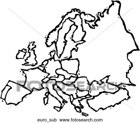 European Subcontinent View Large Clip Art Graphic Clipart - European Subcontinent. Fotosearch