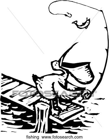 Fishing View Large Clip Art Graphic Clipart - Fishing. Fotosearch