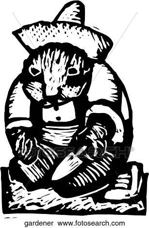 Clipart - Gardener. Fotosearch