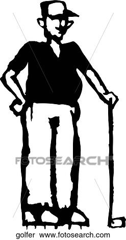 Golfer View Large Clip Art Graphic Clipart - Golfer. Fotosearch