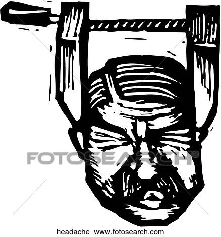 Headache View Large Clip Art Graphic Clipart - Headache. Fotosearch