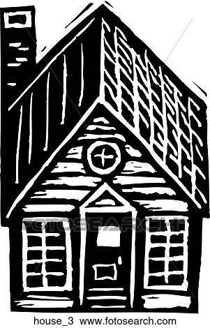 House 3 View Large Clip Art Graphic Clipart - House 3. Fotosearch